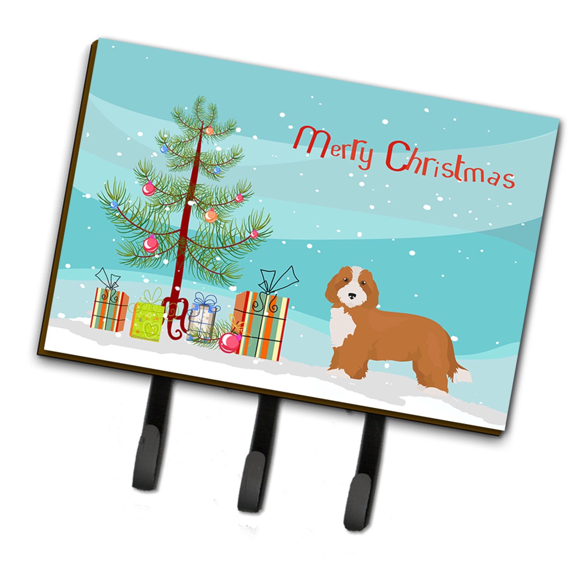 Caroline'S Treasures Doxiepoo #2 Christmas Tree Leash Or Key Holder Hooks, Multicolor